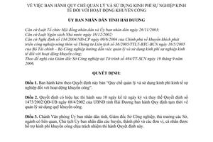Quyết định 3561/2006/QĐ-UBND Quy chế quản lý và sử dụng kinh phí kinh kinh tế sự