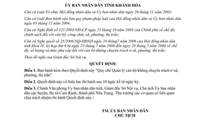 Quyết định 84/2006/QĐ-UBND Quy chế Quản lý cán bộ không chuyên trách ở xã phường