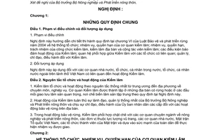 Nghị định 119/2006/NĐ-CP tổ chức hoạt động Kiểm lâm