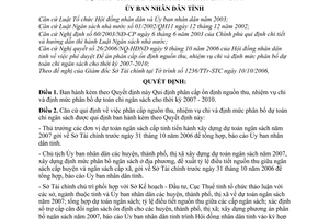 Quyết định 85/2006/QĐ-UBND phân cấp ổn định nguồn thu, nhiệm vụ chi