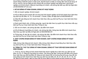 Thông tư 03/2006/TT-BKH hướng dẫn hồ sơ trình tự, thủ tục đăng ký kinh doanh theo Nghị định 88/2006/NĐ-CP