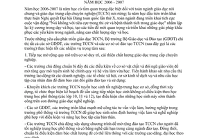 Chỉ thị 42/2006/CT-BGDĐT nhiệm vụ trọng tâm giáo dục trung cấp chuyên nghiệp năm học 2006 - 2007