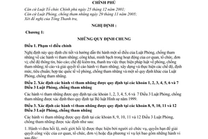 Nghị định 120/2006/NĐ-CP hướng dẫn Luật Phòng, chống tham nhũng