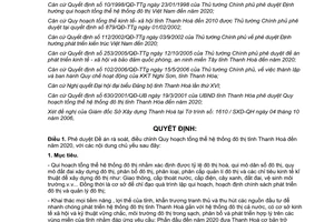 Quyết định 3023/2006/QĐ-UBND quy hoạch tổng thể hệ thống đô thị Thanh Hoá