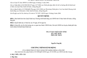 Quyết định 65/2006/QĐ-UBND thực hành tiết kiệm chống lãng phí Bắc Giang