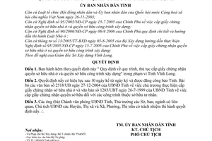 Quyết định 2105/2006/QĐ-UBND quy trình, thủ tục cấp giấy chứng nhận quyền sở hữu nhà ở  công trình xây dựng