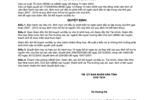 Quyết định 114/2006/QĐ-UBND tiêu chí, định mức chi đầu tư phát triển