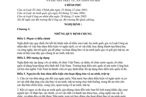 Nghị định 127/2006/NĐ-CP bảo đảm điều kiện cho bảo vệ an ninh quốc gia giữ gìn trật tự, an toàn xã hội