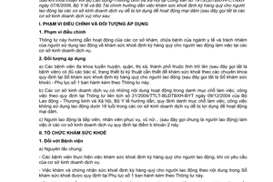 Thông tư liên tịch 11/2006/TTLT-BYT-BTC hướng dẫn khám sức khoẻ định kỳ hàng quý người lao động cơ sở kinh doanh DV dễ bị lợi dụng hoạt động mại dâm