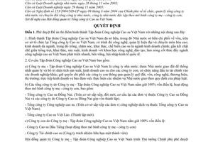 Quyết định 248/2006/QĐ-TTg Đề án thí điểm hình thành Tập đoàn Công nghiệp Cao su Việt Nam