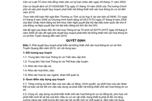 Quyết định 468/QĐ-UBND năm 2006 phát triển hệ thống thiết chế văn hóa thông tin cơ sở đến 2010