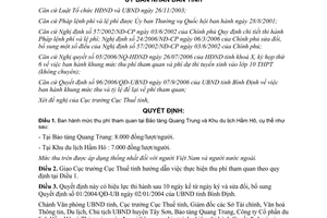 Quyết định 118/2006/QĐ-UBND mức thu phí tham quan Bảo tàng Quang Trung Bình Định