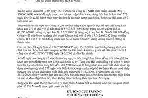 Công văn 5245/TCHQ-KTTT đề nghị được làm thủ tục nhập khẩu và áp dụng ân hạn thuế 275 ngày các lô hàng nhập nguyên liệu sản xuất hàng xuất khẩu