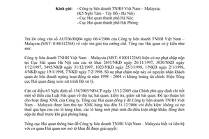 Công văn 5272/TCHQ-KTTT xin giải tỏa cưỡng chế