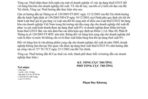 Công văn 4071/TCT-PCCS áp dụng thuế GTGT hàng hóa bán cho doanh nghiệp chế xuất