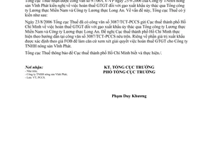 Công văn 4171/TCT-PCCS hoàn thuế GTGT gạo xuất khẩu ủy thác qua Tổng công ty Lương thực Miền Nam và Công ty Lương thực Long An