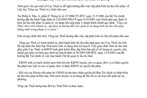 Công văn 4209/TCT-PCCS cấp phát biên lai thu tiền phạt