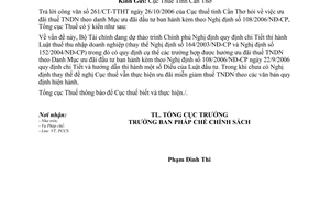 Công văn 4281/TCT-PCCS ưu đãi thuế TNDN theo danh mục ưu đãi đầu tư ban hành kèm theo NĐ 108/2006/NĐ-CP