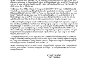 Công văn 14752/BTC-TCT  xử lý vướng mắc về chứng từ thanh toán qua ngân hàng từ tài khoản vãng lai