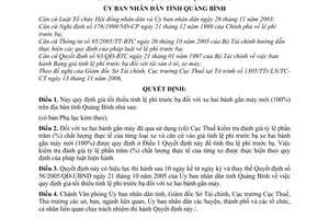 Quyết định 49/2006/QĐ-UBND giá tối thiểu tính lệ phí trước bạ