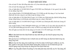 Quyết định 2295/2006/QĐ-UBND đơn giá vận chuyển ngang trong xây dựng Bến Tre