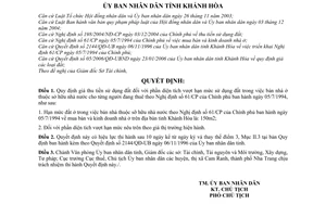 Quyết định 89/2006/QĐ-UBND giá thu tiền sử dụng