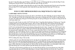 Tờ trình  150/TTR-CP  kết quả đàm phán gia nhập Tổ chức Thương mại thế giới và phê chuẩn NĐT gia nhập Hiệp định thành lập Tổ chức Thương Mại Thế Giới