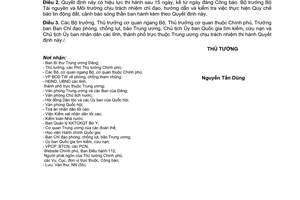 Quyết định 264/2006/QĐ-TTg Quy chế báo tin động đất, cảnh báo sóng thần