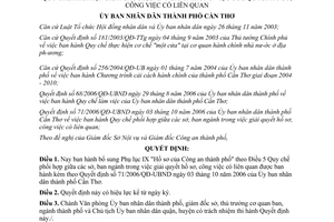 Quyết định 75/2006/QĐ-UBND bổ sung Phụ lục số IX Hồ sơ của ngành Công an Cần Thơ