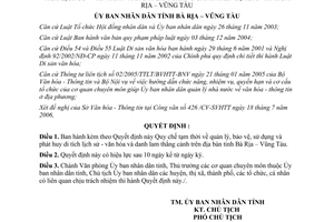 Quyết định 4262/2006/QĐ-UBND quản lý di tích lịch sử văn hóa danh lam thắng cảnh