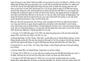 Chỉ thị 25/2006/CT-UBND tiếp tục sản xuất kinh doanh thả nuôi tôm sú Bến Tre