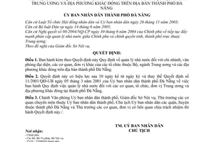 Quyết định 102/2006/QĐ-UBND Quy định về quản lý nhà nước chi nhánh
