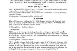 Quyết định 35/2006/QĐ-BXD Quy chế áp dụng tiêu chuẩn xây dựng nước ngoài  hoạt động xây dựng bổ sung 09/2005/QĐ-BXD