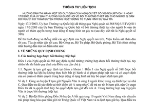 Thông tư liên tịch 04/2006/TTLT-VKSNDTC-TANDTC-BCA-BTP-BQP-BTC  bồi thường thiệt hại cho người bị oan do người có thẩm quyền