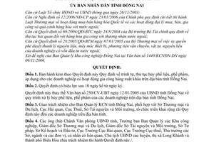 Quyết định 82/2006/QĐ-UBND trình tự, thủ tục hủy phế liệu, phế phẩm