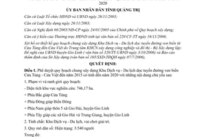 Quyết định 79/2006/QĐ-UBND quy hoạch xây dựng khu dịch vụ du lịch Quảng Trị