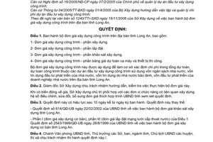 Quyết định 60/2006/QĐ-UBND bộ đơn giá xây dựng công trình tỉnh Long An