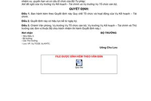 Quyết định 614/2006/QĐ-BTP Quy chế Tổ chức  hoạt động Vụ Kế hoạch–Tài chính