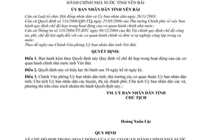 Quyết định 463/2006/QĐ-UBND chế độ họp trong hoạt động cơ quan