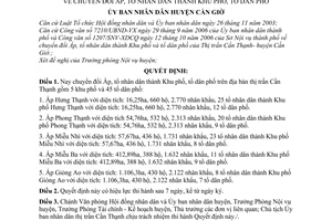 Quyết định 41/2006/QĐ-UBND chuyển đổi ấp, tổ nhân dân thành khu phố, tổ dân phố