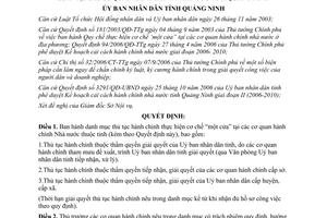 Quyết định 3752/QĐ-UBND năm 2006 thủ tục hành chính thực hiện cơ chế một cửa