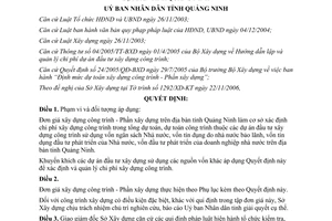 Quyết định 3777/2006/QĐ-UBND Đơn giá xây dựng công trình - Phần xây dựng