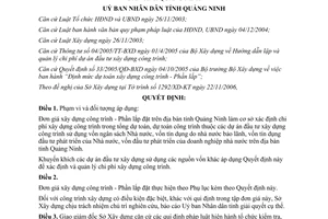 Quyết định 3778/2006/QĐ-UBND Đơn giá xây dựng công trình - Phần lắp đặt