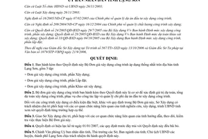 Quyết định 19/2006/QĐ-UBND Bộ Đơn giá xây dựng công trình Lạng Sơn