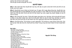 Quyết định 272/2006/QĐ-TTg Quy chế cấp quản lý bảo lãnh Chính phủ khoản vay nước ngoài