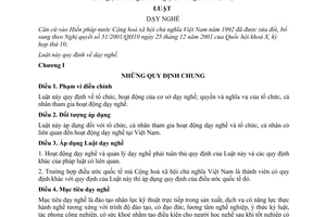 Luật dạy nghề 2006 76/2006/QH11