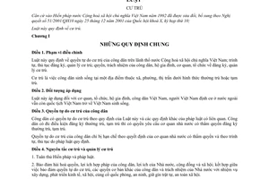 Luật cư trú 2006 81/2006/QH11