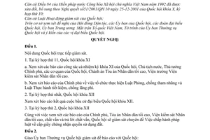 Nghị quyết 74/2006/NQ-QH11 chương trình hoạt động giám sát của Quốc hội năm 2007