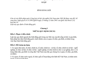 Luật Bình đẳng giới 2006 73/2006/QH11