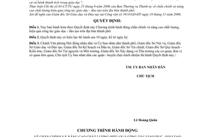 Quyết định 172/2006/QĐ-UBND hành động chấn chỉnh nâng cao chất lượng, hiệu quả công tác giáo dục-đào tạo TP HCM